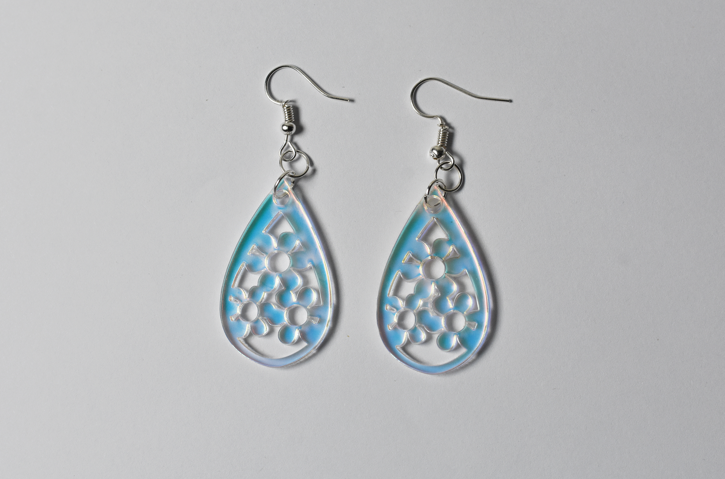Triple Flower Teardrop Earrings