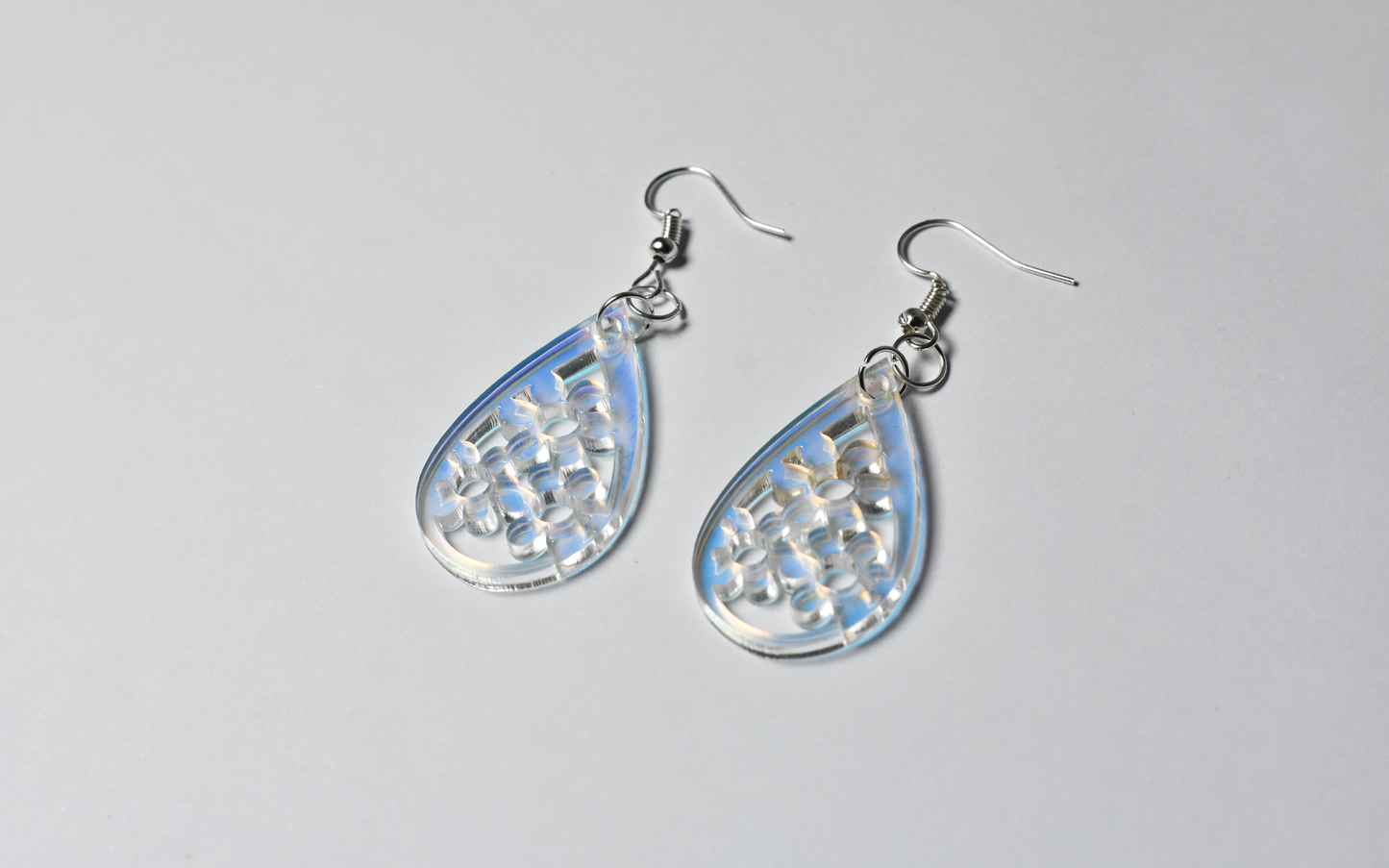 Triple Flower Teardrop Earrings