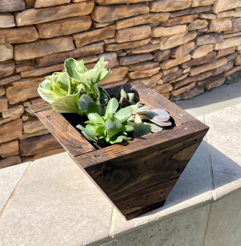 Wooden Plant Pot