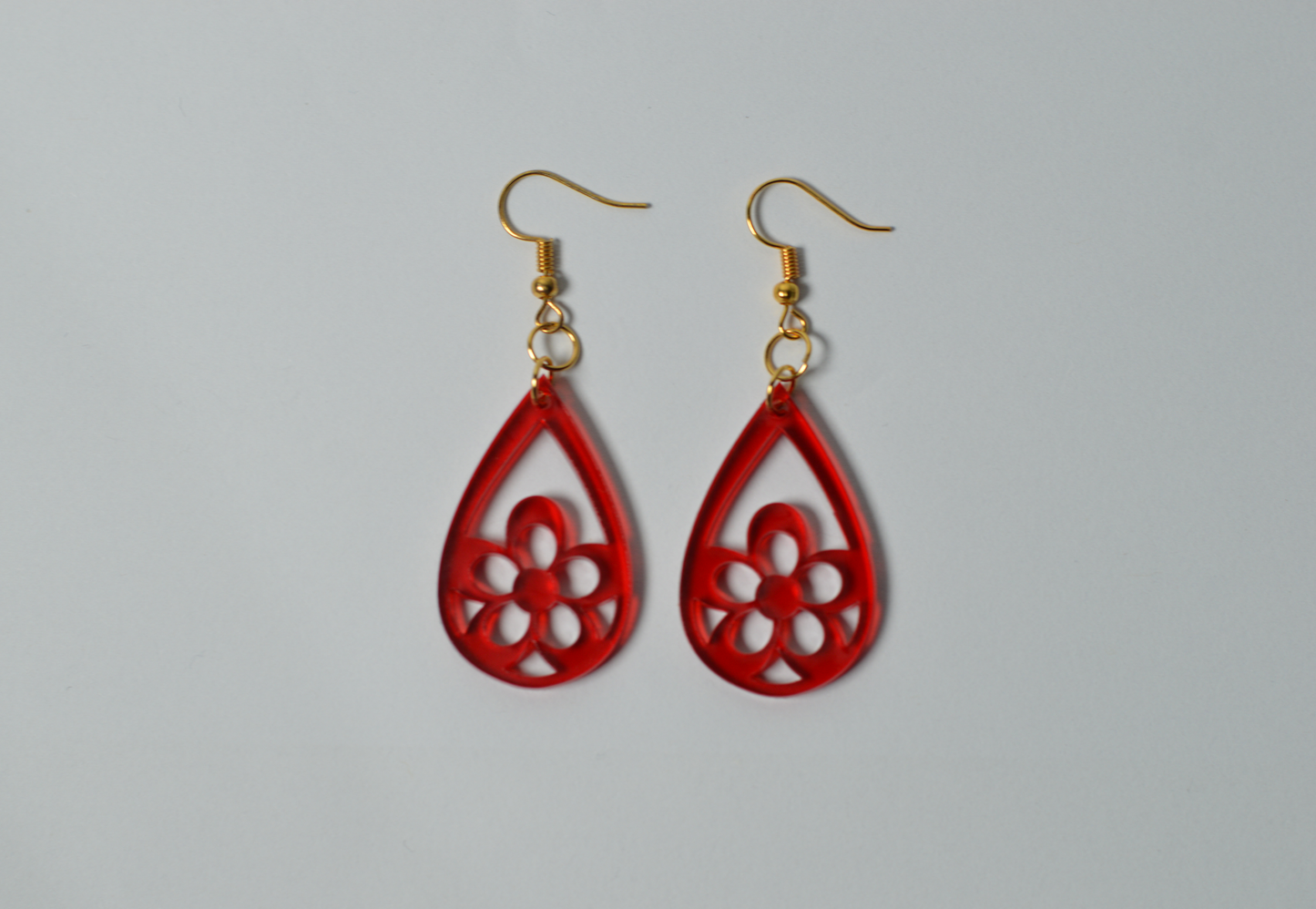 Teardrop Flower Earrings