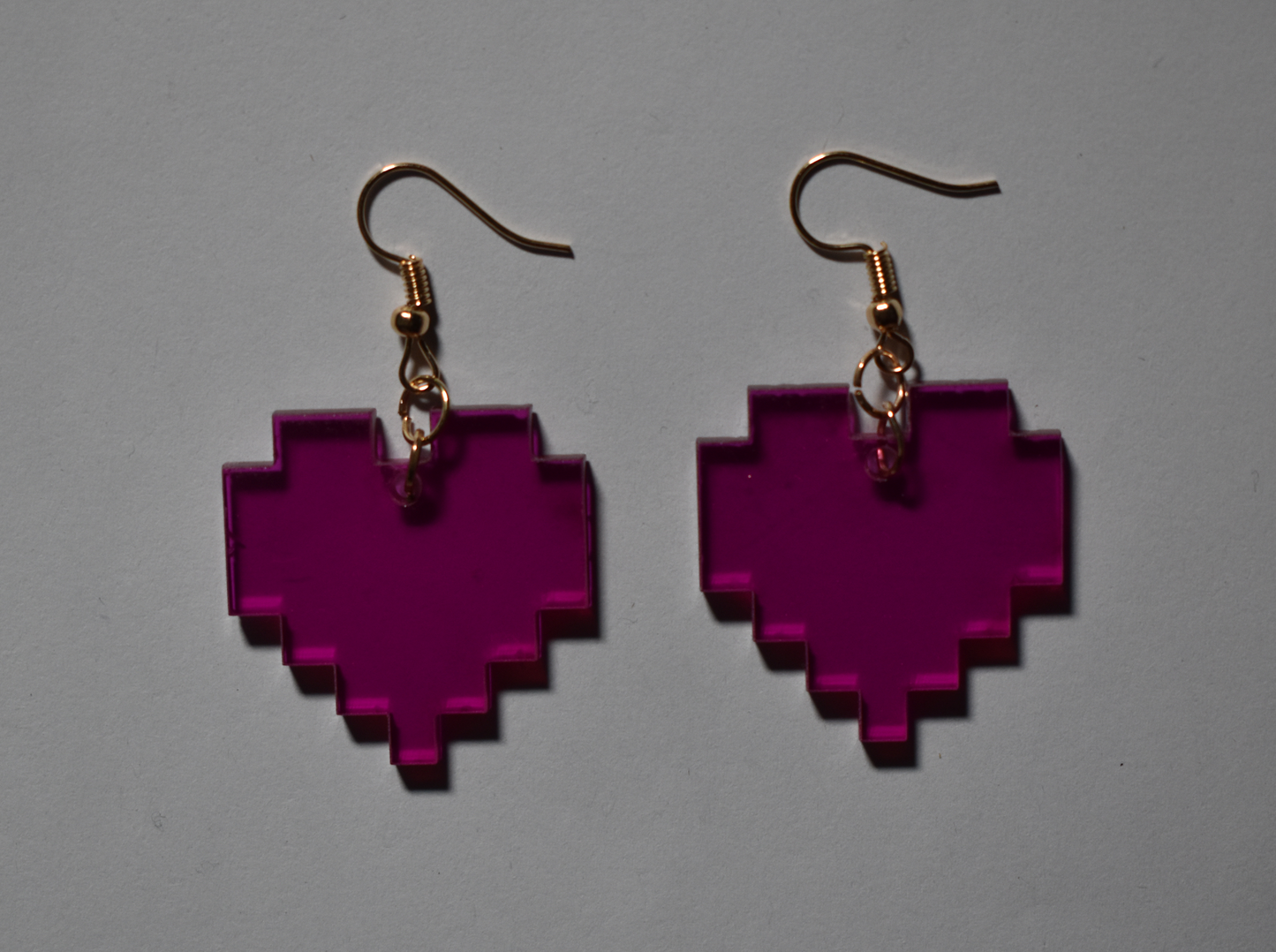 Pixelated Heart Earrings