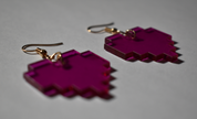 Pixelated Heart Earrings