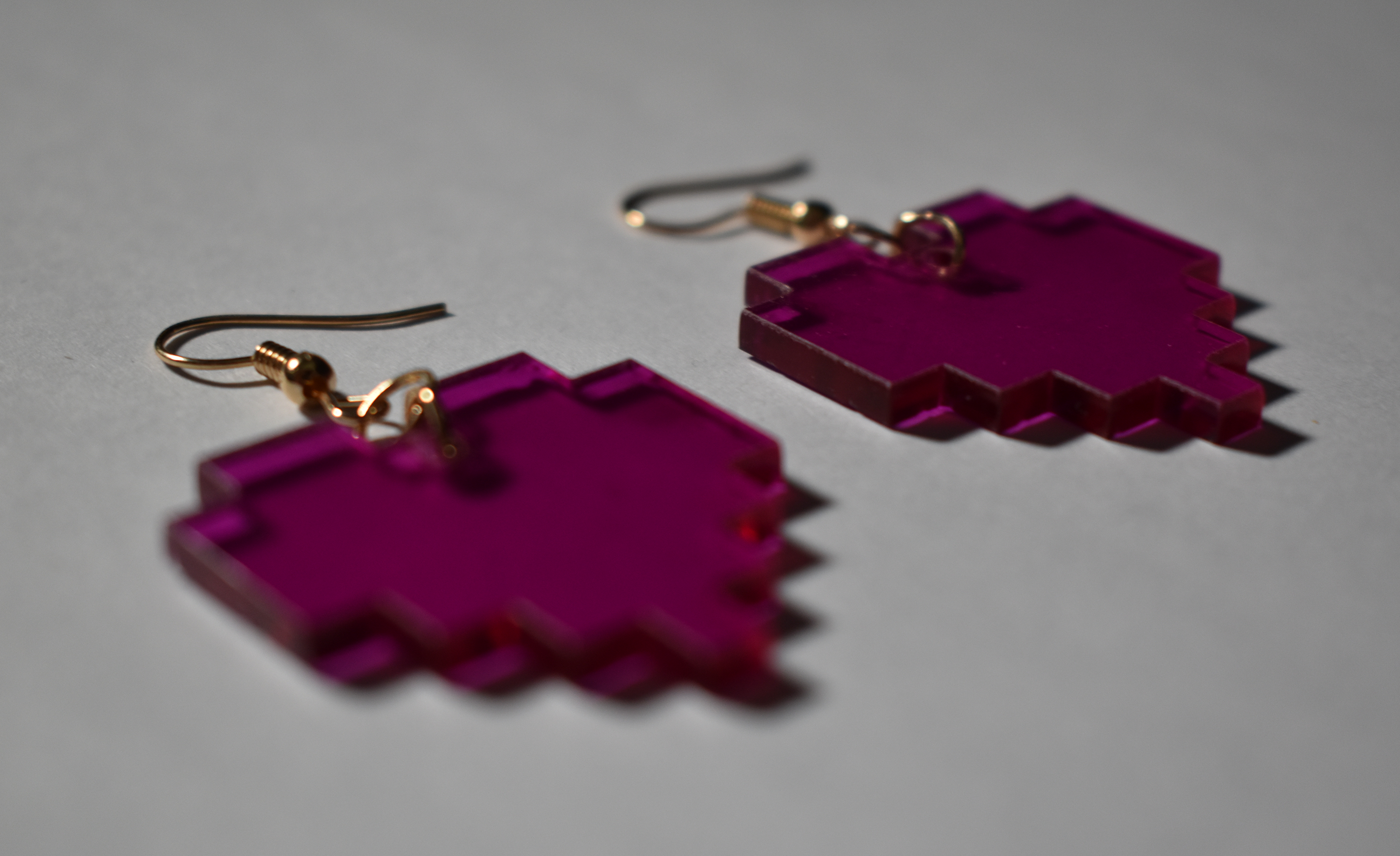 Pixelated Heart Earrings