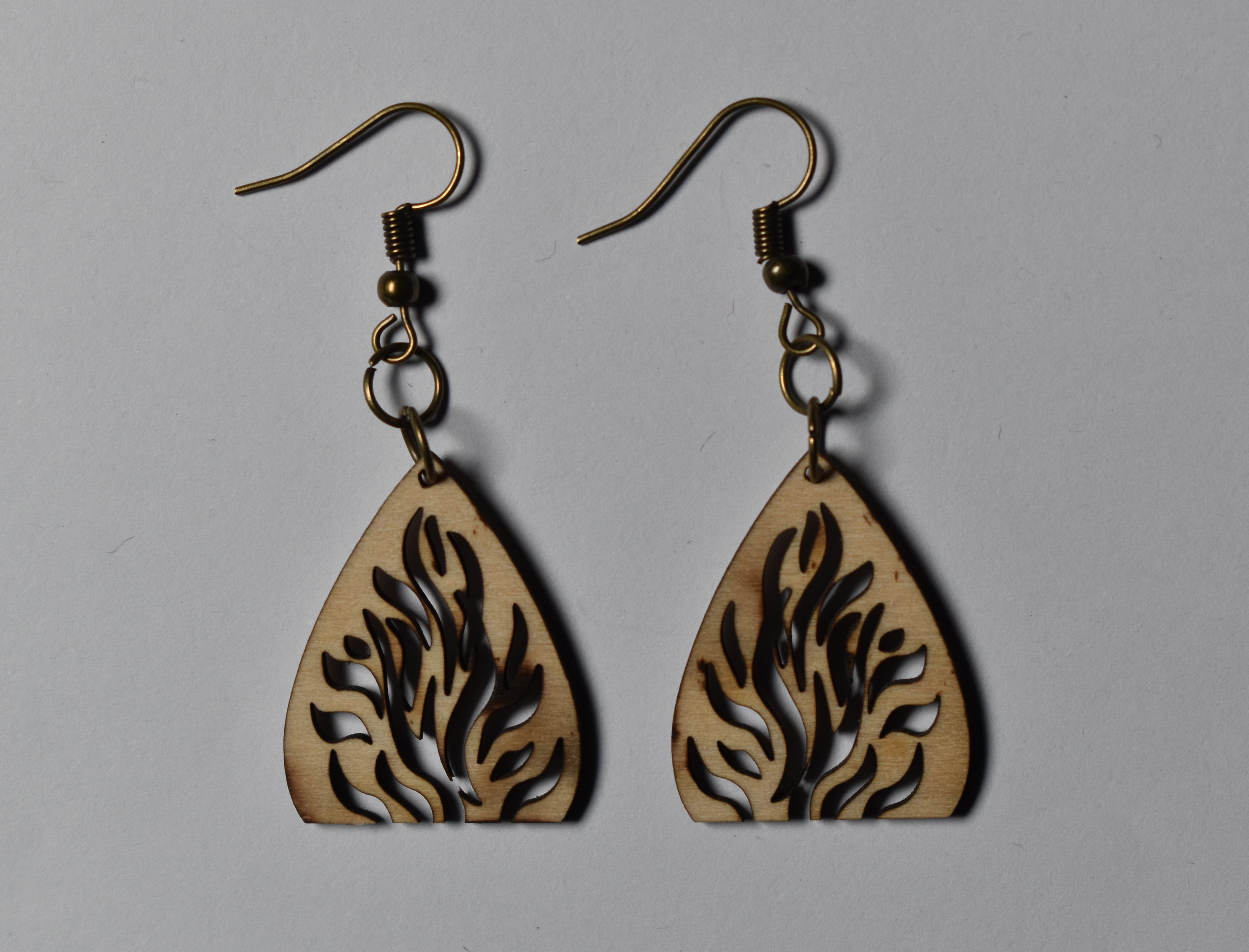 Wooden Fire Earrings