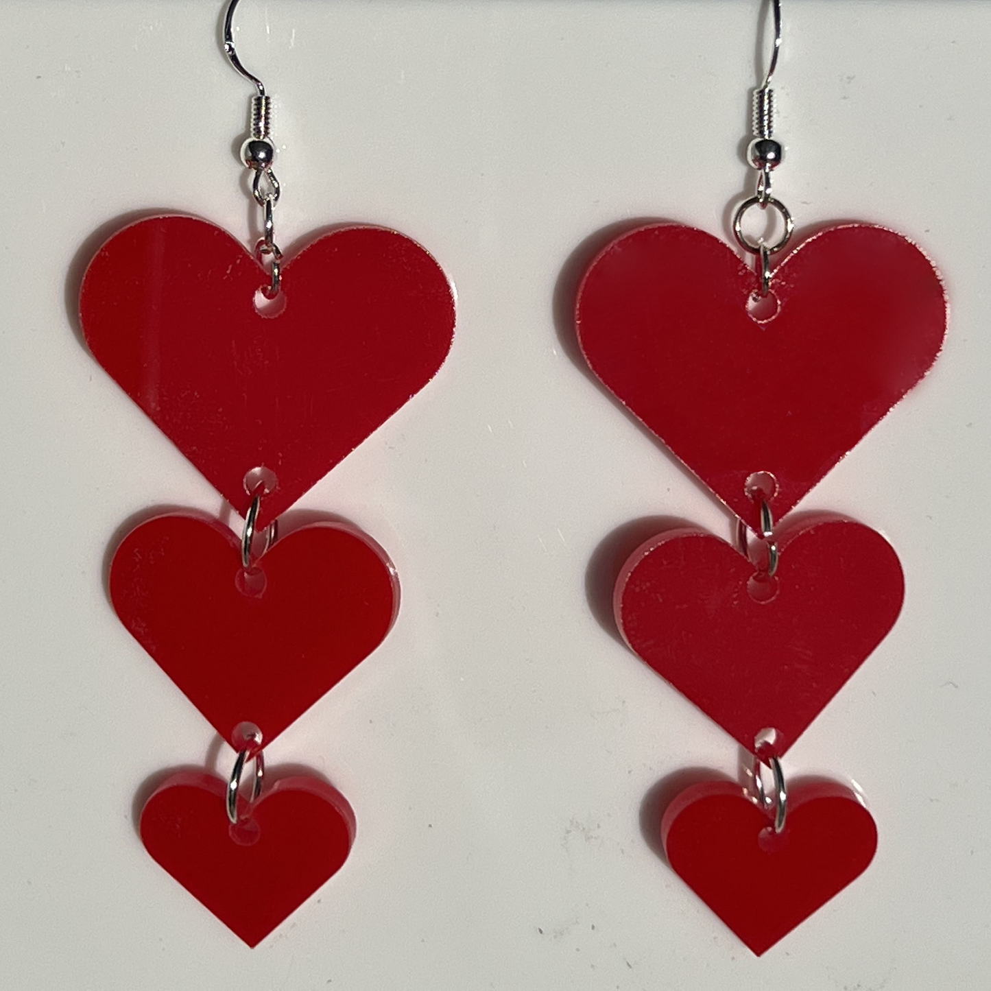 Triple Heart Earrings