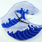 Japanese Wave Inspired Clock
