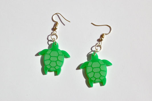 Acrylic Turtle Earrings