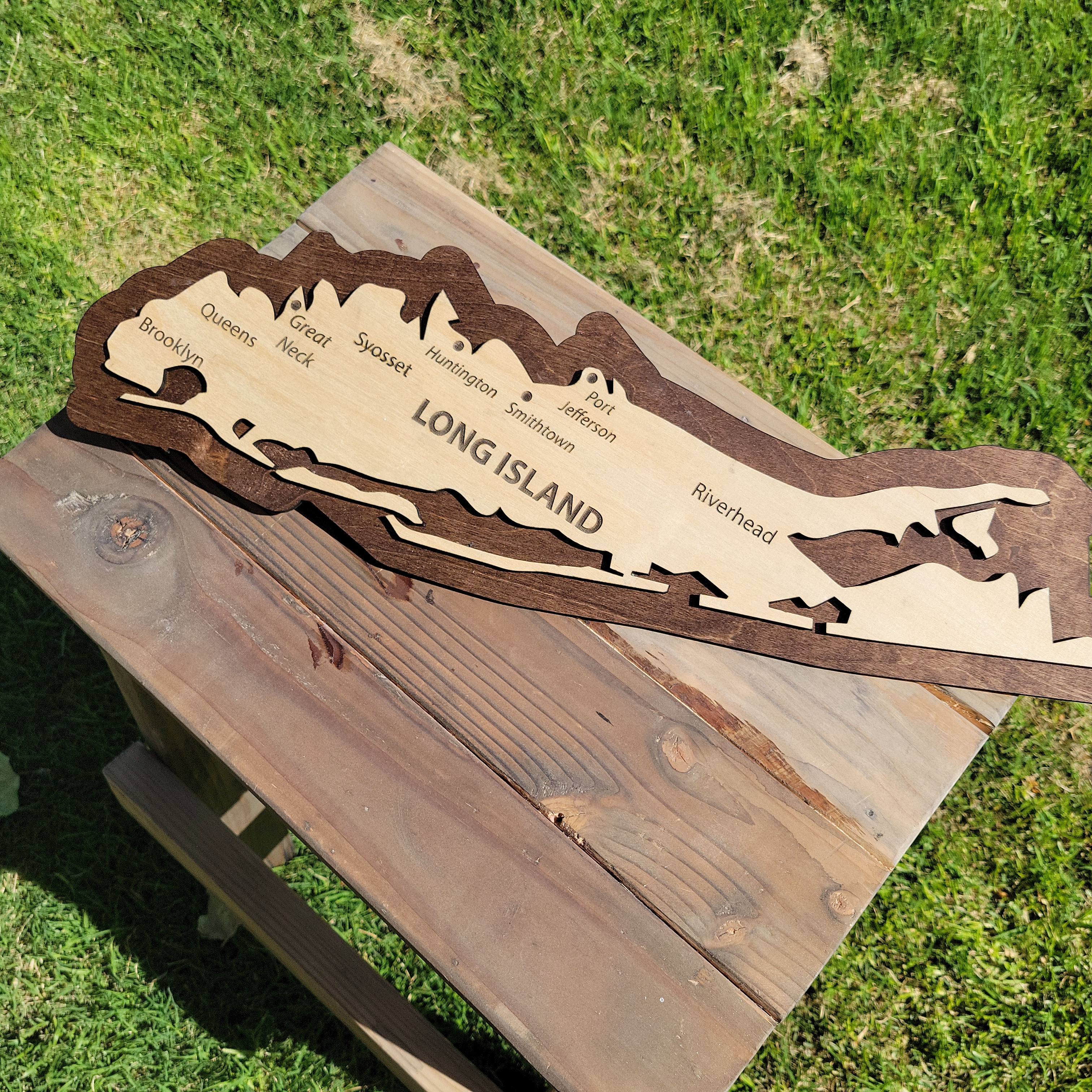 Long Island Laser Cut Map