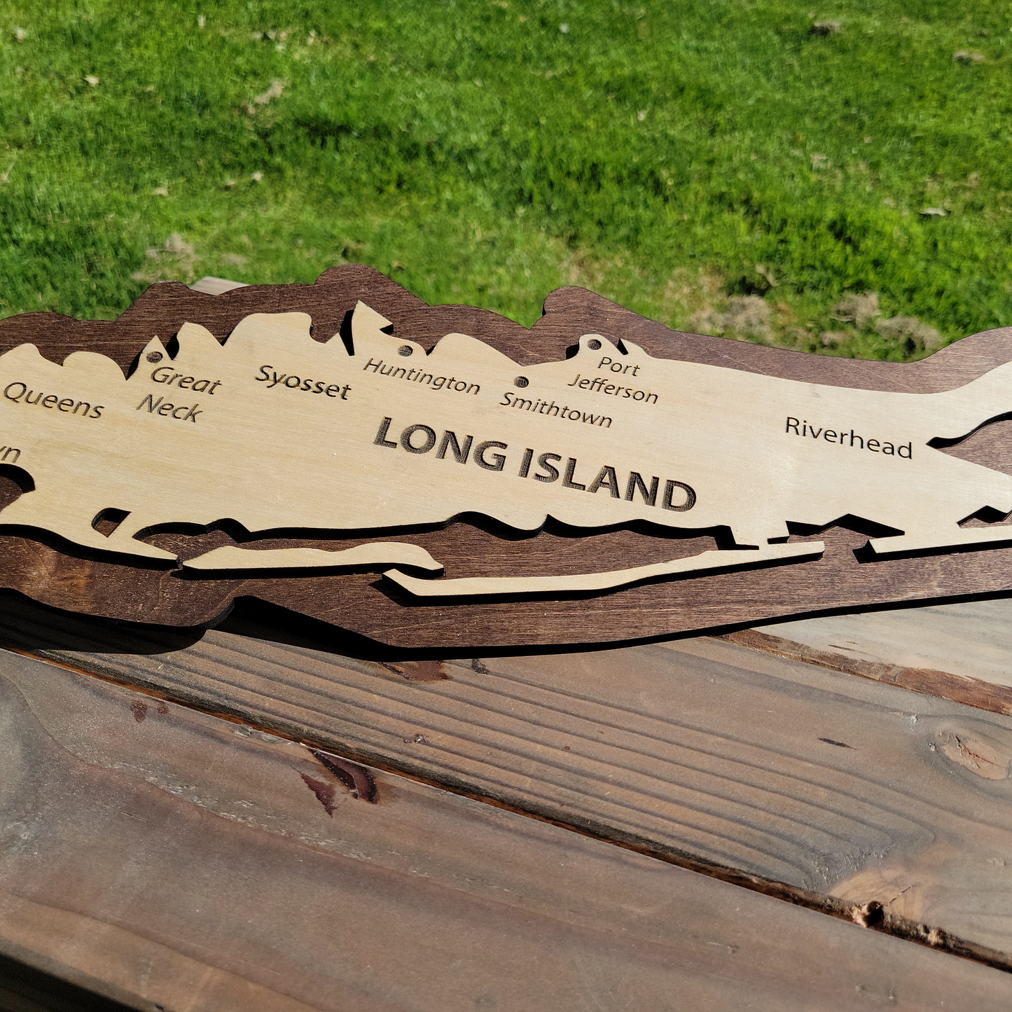 Long Island Laser Cut Map