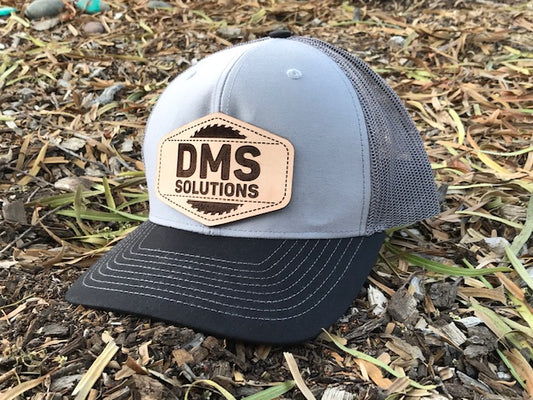 DMS Leather Logo Trucker Hat