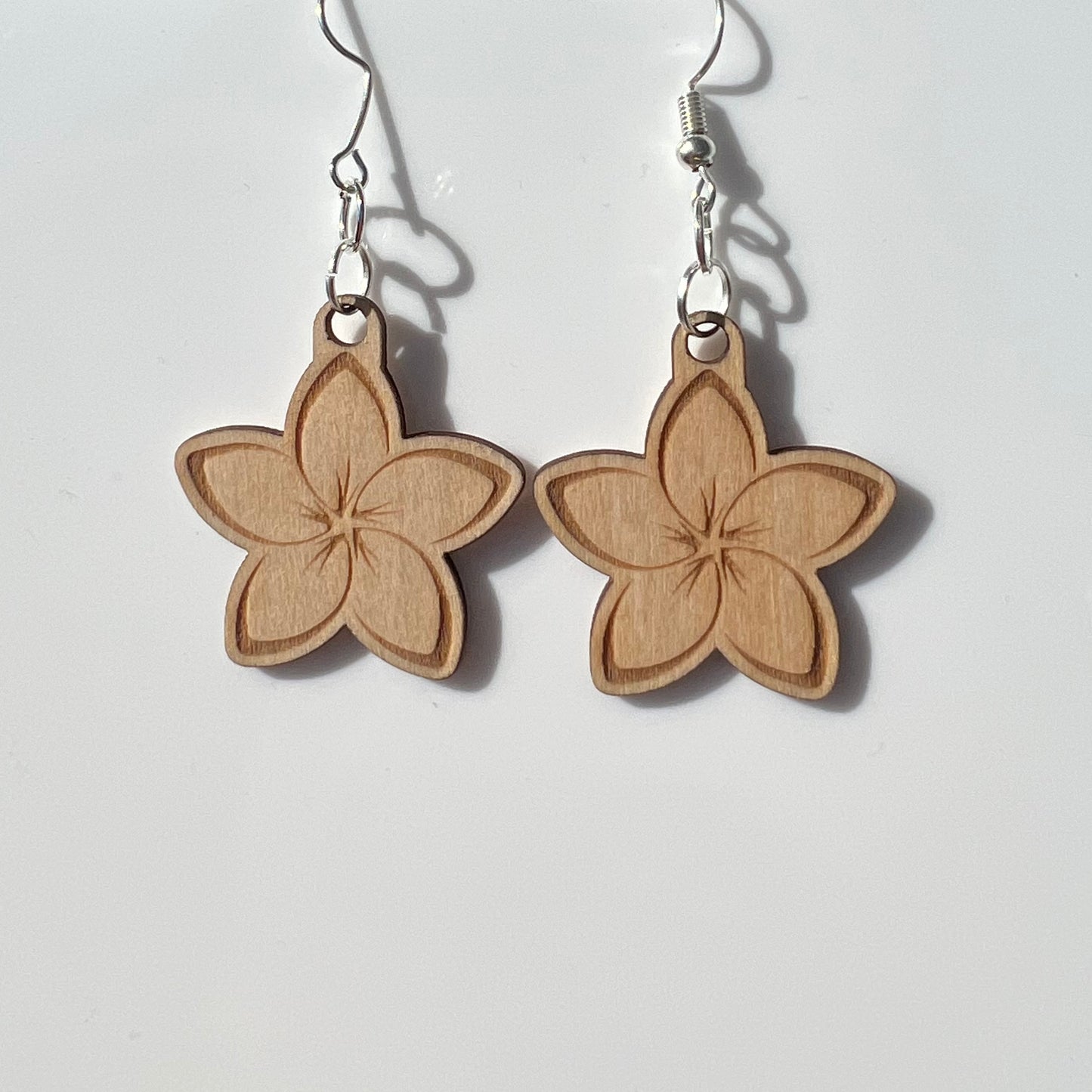 Wooden Flower Earings