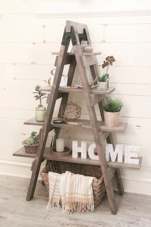 Ladder Sawhorse Bookcase