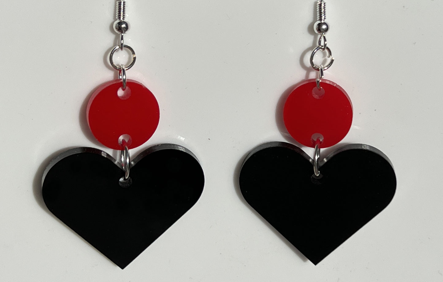 Circle With Heart Earrings
