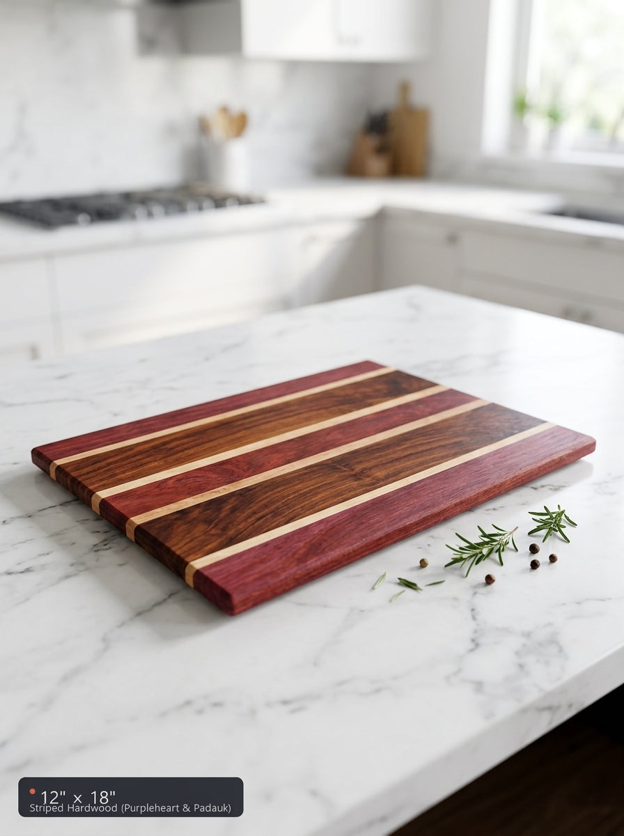 Alternating Striped Cutting Board